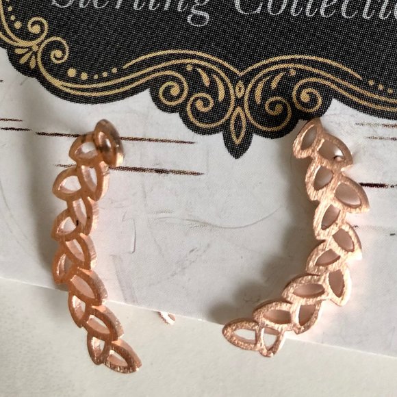 Jewelry - ❌SOLD❌Plated 12k Rose Gold ear climbers
